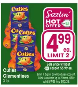 Jewel-Osco Cuties Clementines offer