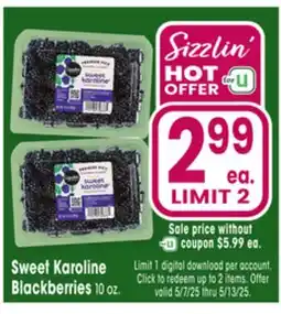 Jewel-Osco Sweet Karoline Blackberries offer