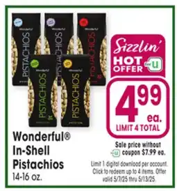 Jewel-Osco Wonderful In-Shell In-Shell Pistachios offer