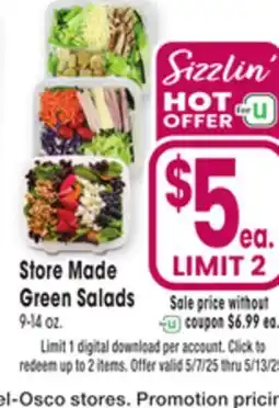 Jewel-Osco Store Made Green Salads offer