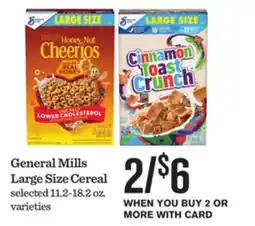 Mariano's General Mills Large Size Cereal offer