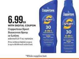 Mariano's Coppertone Sport Sunscreen Spray or Lotion offer