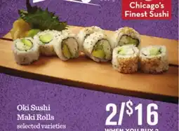 Mariano's Oki Sushi Maki Rolls offer