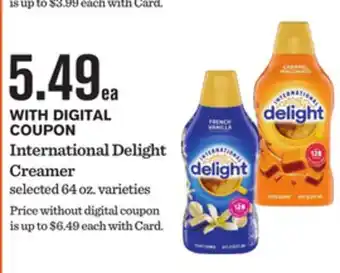Mariano's International Delight Creamer offer