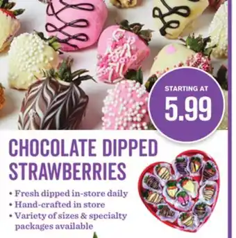 Mariano's chocolate dipped Strawberries offer