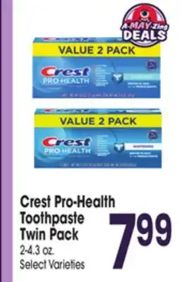 Jewel-Osco Crest Pro-Health Toothpaste Twin Pack offer