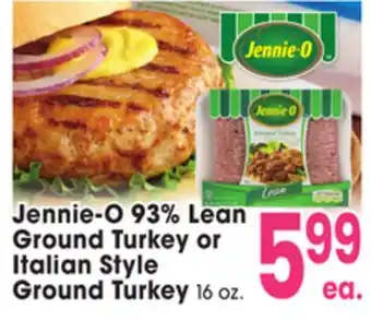 Jewel-Osco Jennie-O 93% Lean Ground Turkey or Italian Style Ground Turkey offer