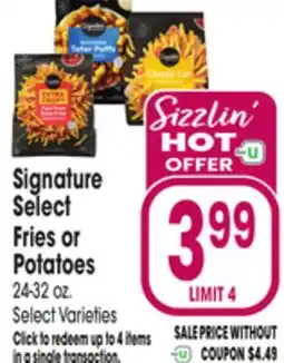 Jewel-Osco Signature Select Fries or Potatoes offer