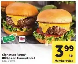 Safeway Signature Farms 80% Lean Ground Beef offer