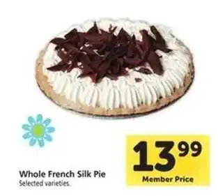 Safeway Whole French Silk Pie offer