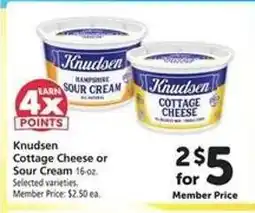 Safeway Knudsen Cottage Cheese or Sour Cream offer