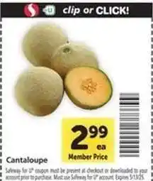 Safeway Cantaloupe offer