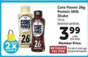 Safeway Core Power 26g Protein Milk Shake offer