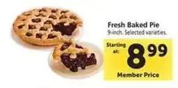 Safeway Fresh Baked Pie offer
