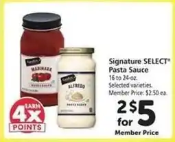 Safeway Signature Select Pasta Sauce offer