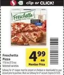 Safeway Freschetta Pizza offer