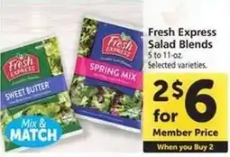 Safeway Fresh Express Salad Blends offer