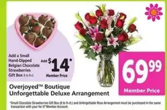 Safeway Overjoyed Boutique Unforgettable Deluxe Arrangement offer