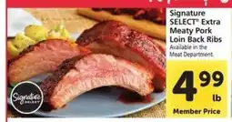 Safeway Signature SELECT Extra Meaty Pork Loin Back Ribs offer