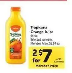 Safeway Tropicana Orange Juice offer