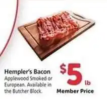 Safeway Hempler's Bacon offer