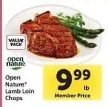 Safeway Open Nature Lamb Loin Chops offer