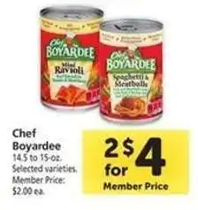 Safeway Chef Boyardee offer