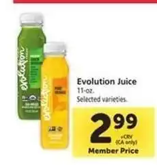 Safeway Evolution Juice offer