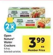 Safeway Open Nature Water Crackers offer