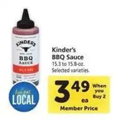 Safeway Kinder's BBQ Sauce offer