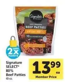 Safeway Signature SELECT 80% Beef Patties offer