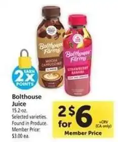 Safeway Bolthouse Juice offer