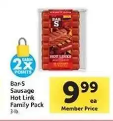 Safeway Bar-S Sausage Hot Link Family Pack offer