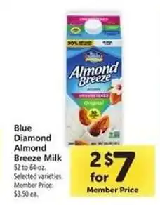 Safeway Blue Diamond Almond Breeze Milk offer