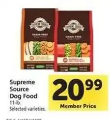Safeway Supreme Source Dog Food offer