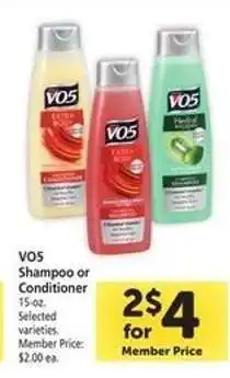 Safeway VO5 Shampoo or Conditioner offer