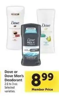 Safeway Dove or Dove Men's Deodorant offer