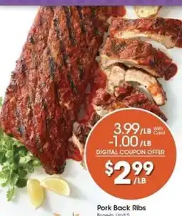 Kroger Pork Back Ribs offer