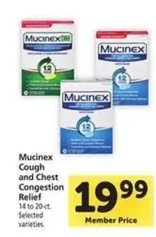 Safeway Mucinex Cough and Chest Congestion Relief offer