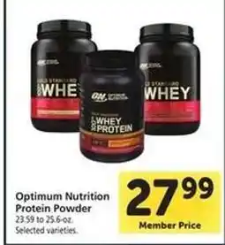 Safeway Optimum Nutrition Protein Powder offer