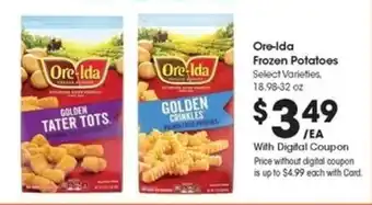Kroger Ore-ida Frozen Potatoes offer