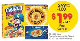 Kroger Post Cereal offer