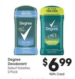Kroger Degree Deodorant offer