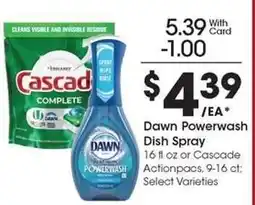 Kroger Dawn Powerwash Dish Spray offer