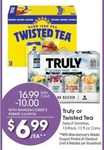 Kroger Truly or Twisted Tea offer