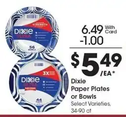 Kroger Dixie Paper Plates or Bowls offer