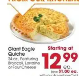 Giant Eagle Giant Eagle Quiche offer
