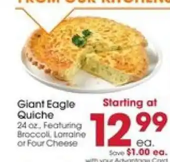 Giant Eagle Giant Eagle Quiche offer