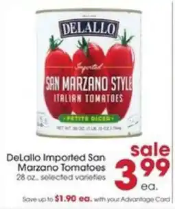 Giant Eagle DeLallo Imported San Marzano Tomatoes offer