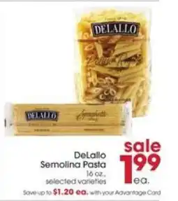 Giant Eagle DeLallo Semolina Pasta offer
